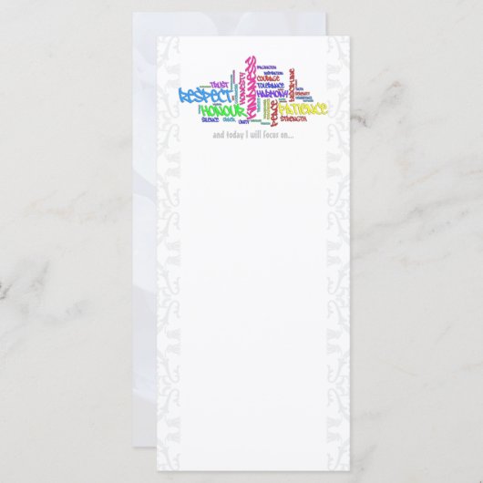 Respect, Kindness, Trust... Virtues word art (Front/Back)