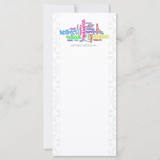 Respect, Kindness, Trust... Virtues word art (Front)