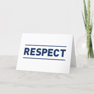 Respect Letterpress Thank You Card