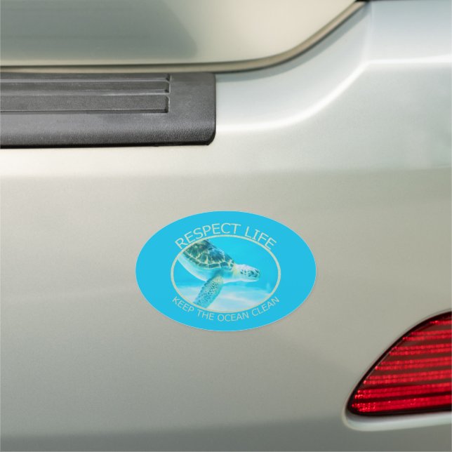 Respect Life, Keep the Ocean Clean Car Magnet (In Situ)