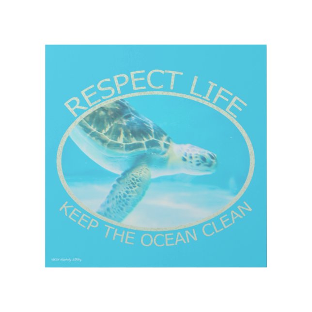 Respect Life, Keep the Ocean Clean Gallery Wrap (Front)