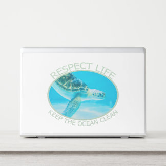 Respect Life, Keep the Ocean Clean HP Laptop Skin