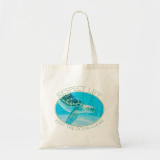 Respect Life, Keep the Ocean Clean Tote Bag