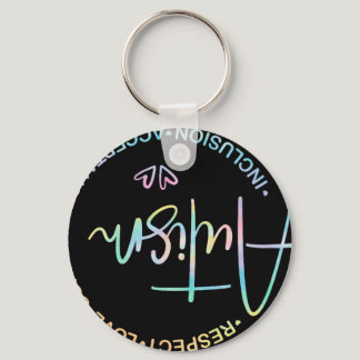 Respect Love Support Autism Awareness Month Women  Keychain