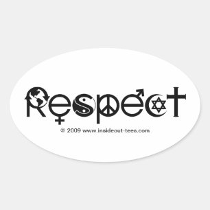 Respect Mother Earth - Recycle Save The Planet Oval Sticker