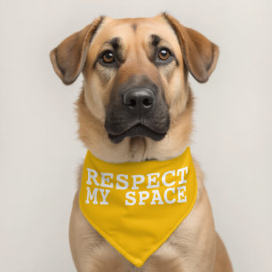 Respect My Space Dog Pet Bandana Collar