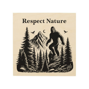 Respect Nature Yeti Bigfoot Ink Art