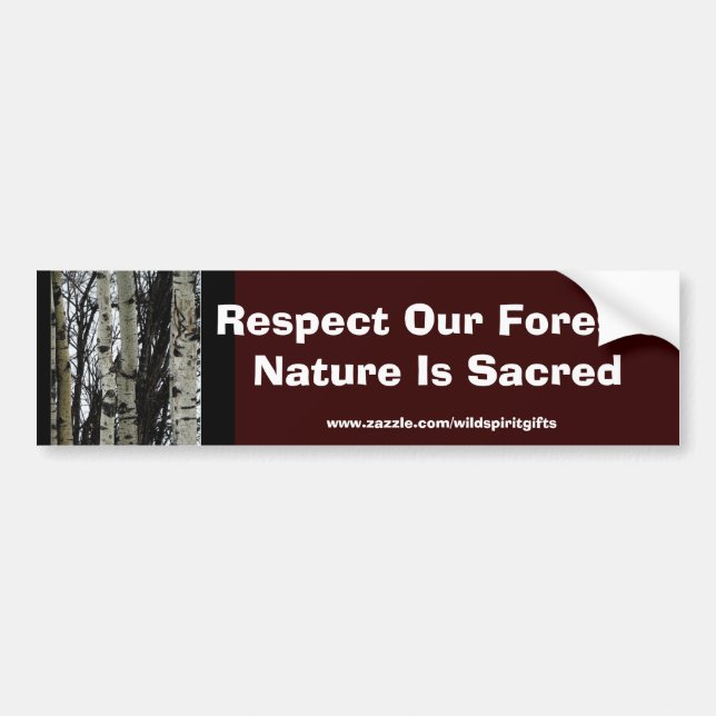 RESPECT OUR FORESTS Earth Day Gift Sticker (Front)