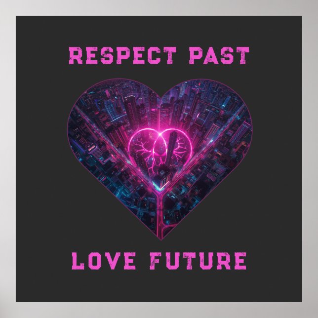 Respect Past Love Future Design Poster (Front)