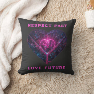 Respect Past Love Future Design Throw Pillow