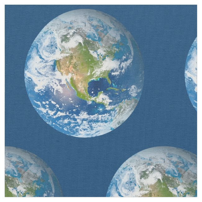 Respect Planet Earth Blue Fabric