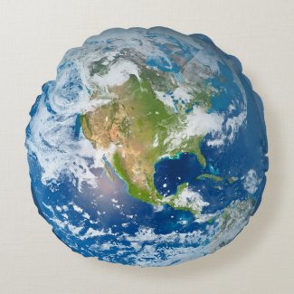 Respect Planet Earth Round Pillow