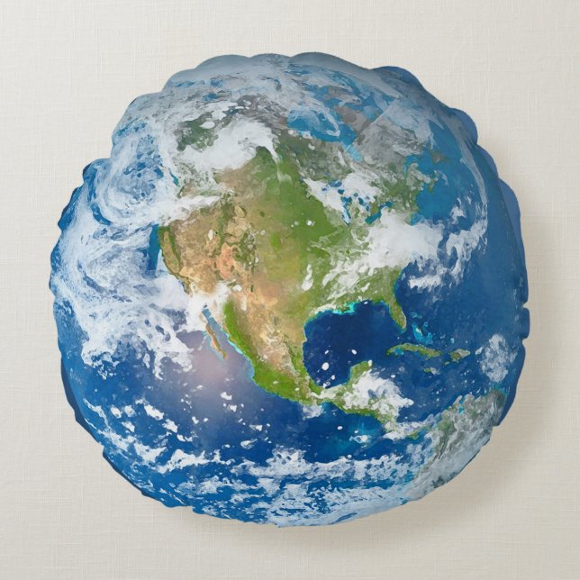 Respect Planet Earth Round Pillow (Front)