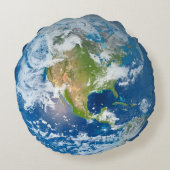 Respect Planet Earth Round Pillow (Back)