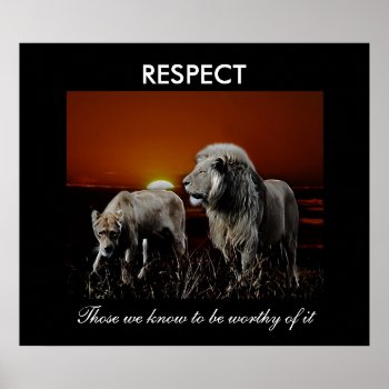 Respect Poster by laureenr at Zazzle