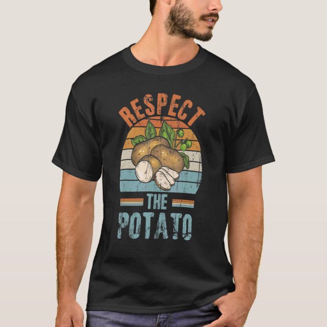 Respect Potato Potatoes Vegetables Chips Eater Cos T-Shirt (Front)