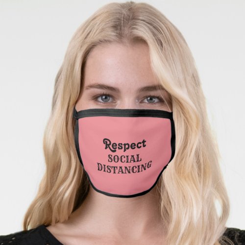 Respect social distancing face mask