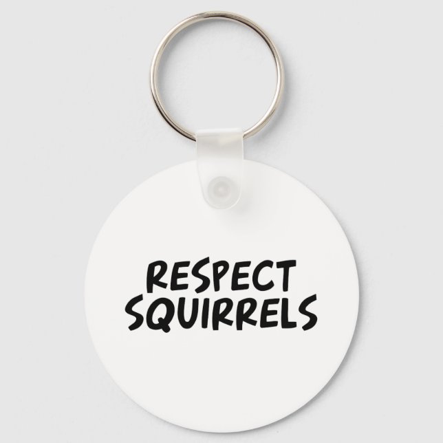 Respect Squirrels Keychain (Front)