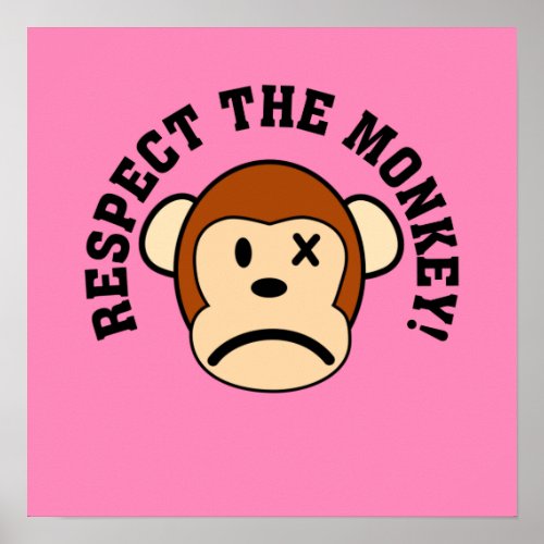 Respect the angry monkey or face his wrath poster