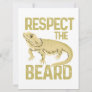 Respect The Beard Bearded Dragon Reptile Animal Announcement