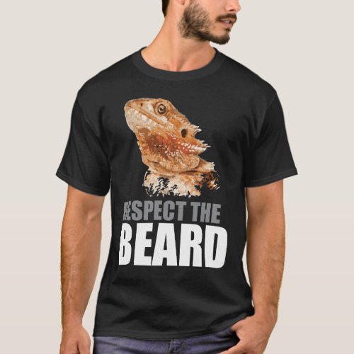 Respect The Beard Funny Bearded Dragon T_Shirt