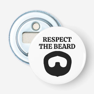 Respect the beard funny goatee drawing magnetic bottle opener