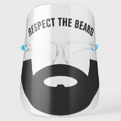 Respect the beard funny transparent face shield (Front)