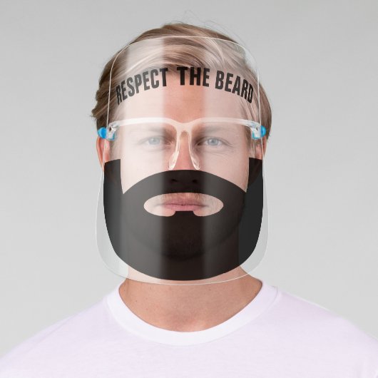 Respect the beard funny transparent face shield (Insitu)