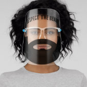 Respect the beard funny transparent face shield (Insitu)