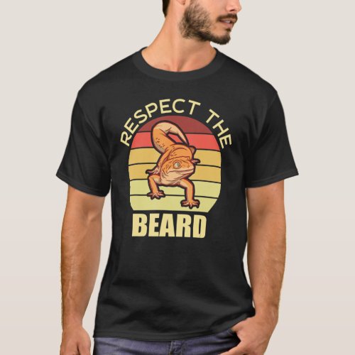 Respect The Beard Lizard  Reptile  Lizard T_Shirt
