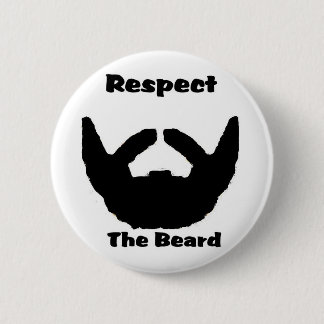 respect the beard pinback button