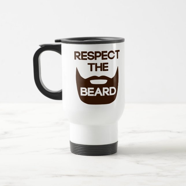 Respect The Beard Travel Mug (Left)