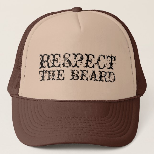 Respect the beard trucker hat for men (Front)