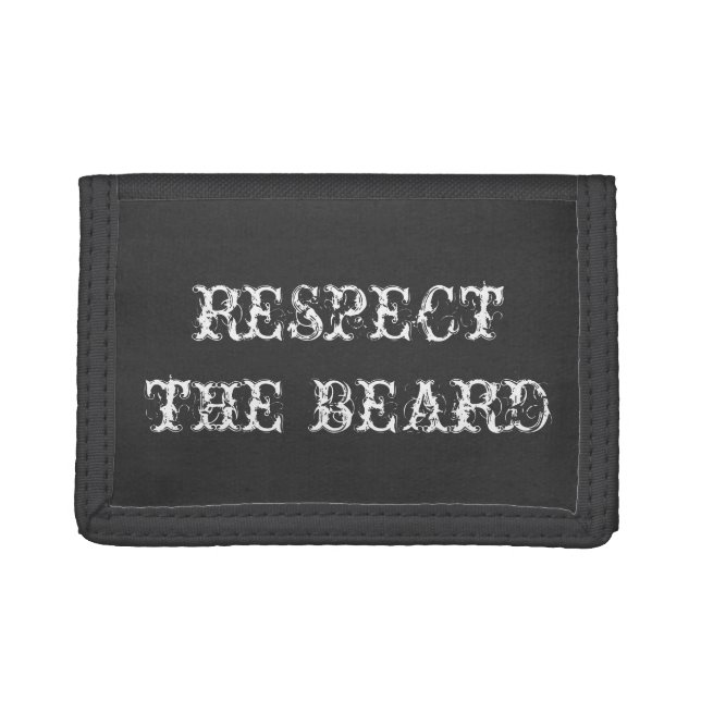 Respect the beard wallet for men (Front)