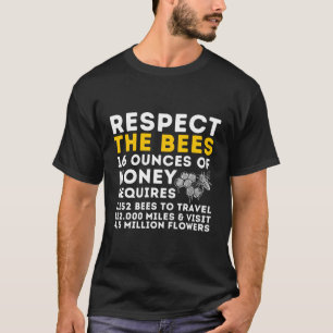 Respect The Bees Bee Beekeeg Beekeeper T-Shirt