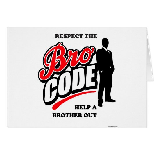 Respect the Bro Code Cards (Front Horizontal)