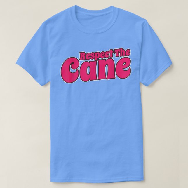 Respect the Cane Blind Visually Impaired  T-Shirt (Design Front)