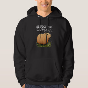 Respect The Capybara Animal Rodent  1 Hoodie