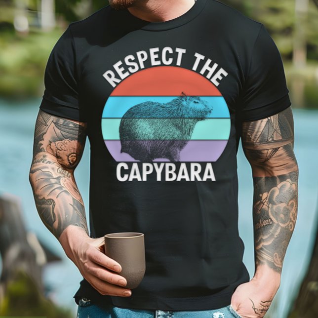 Respect The Capybara Funny Capybara Lover T-Shirt (Creator Uploaded)