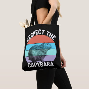 Respect The Capybara Funny Capybara Lover Tote Bag