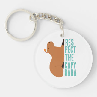 Respect the capybara keychain