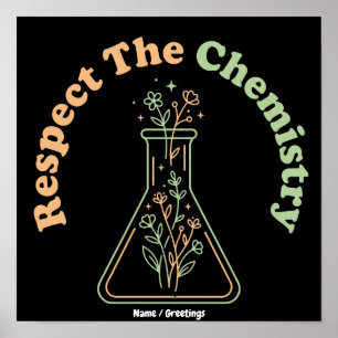 Respect The Chemistry Retro Botanical Science  Poster