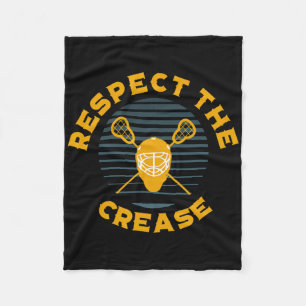 Respect The Crease Lacrosse Goalie Fleece Blanket