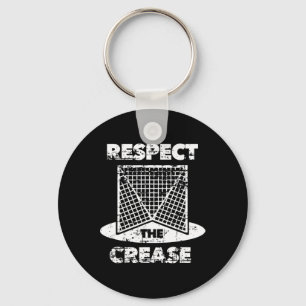 Respect The Crease Lacrosse Lax Goalie Keychain