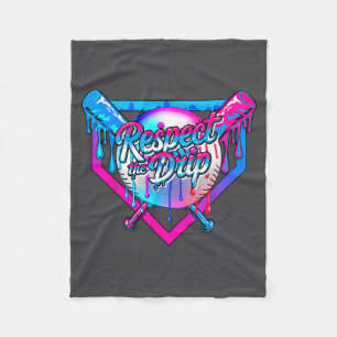 Respect The Drip Baseball Ice Cream For Kids Boys  Fleece Blanket