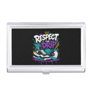 Respect The Drip Basketball Design Business Card Case