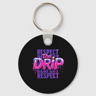 Respect The Drip Bysebyll Dripping Ice Cream Drip Keychain