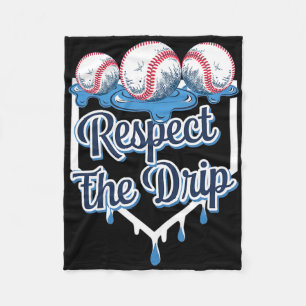 Respect The Drip Bysebyll Home Plate Ice Cream Dri Fleece Blanket