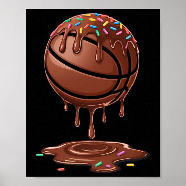 Respect The Drip Sketll Sprinkles Chocolate Cream  Poster (Front)