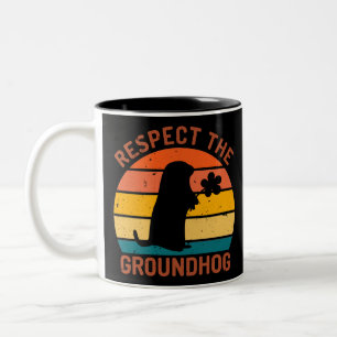 Respect The Groundhog Two-Tone Coffee Mug